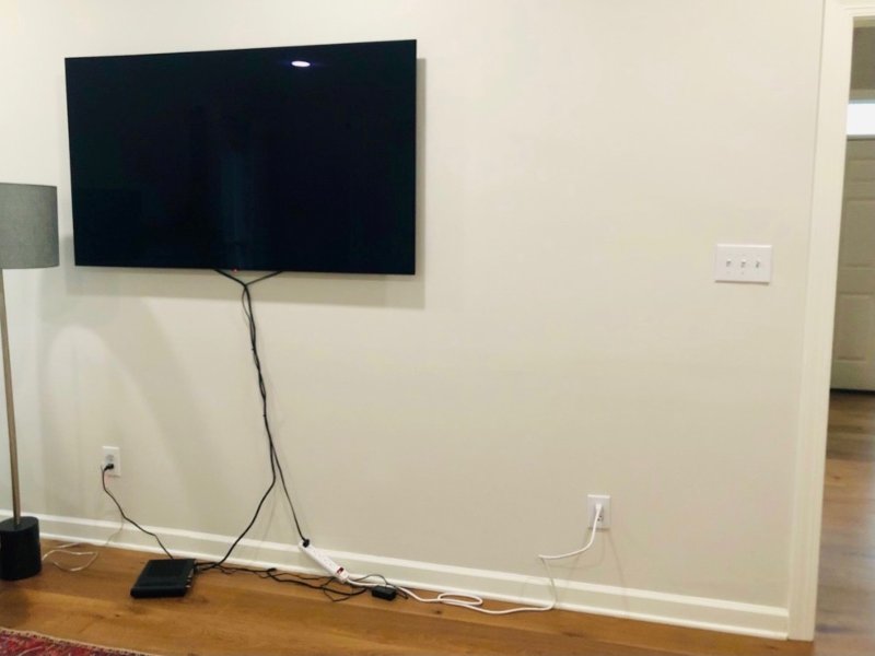 outlets with television plugged in
